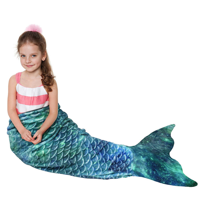 Flannel Mermaid Tail Blanket