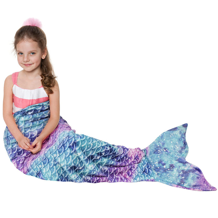 Flannel Mermaid Tail Blanket