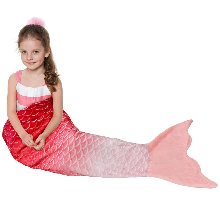 Flannel Mermaid Tail Blanket