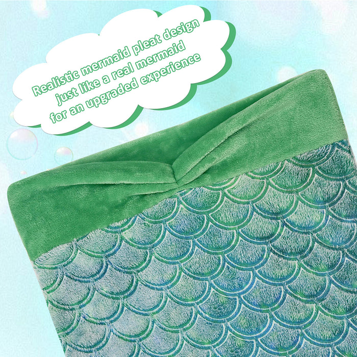 Glow in the Dark Flannel Mermaid Tail Blanket