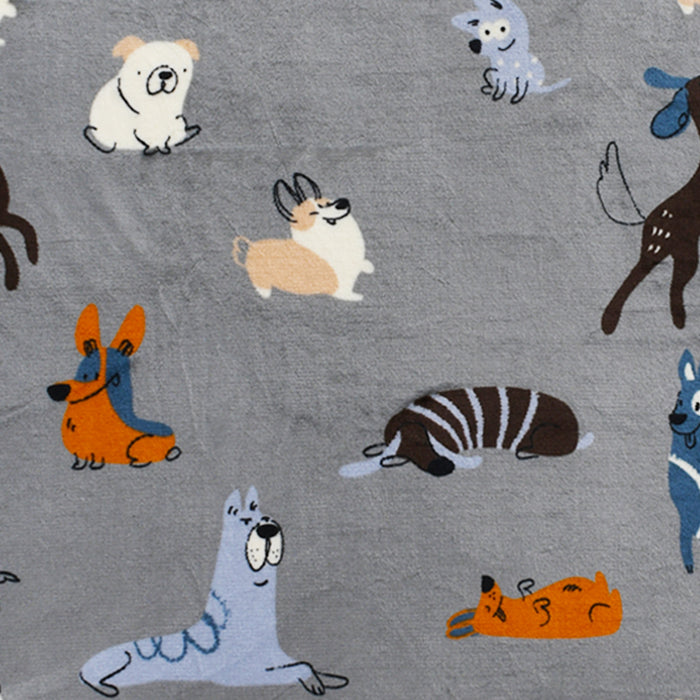 Pet Pattern Sherpa Wearable Blanket With Sleeve & Foot Pocket