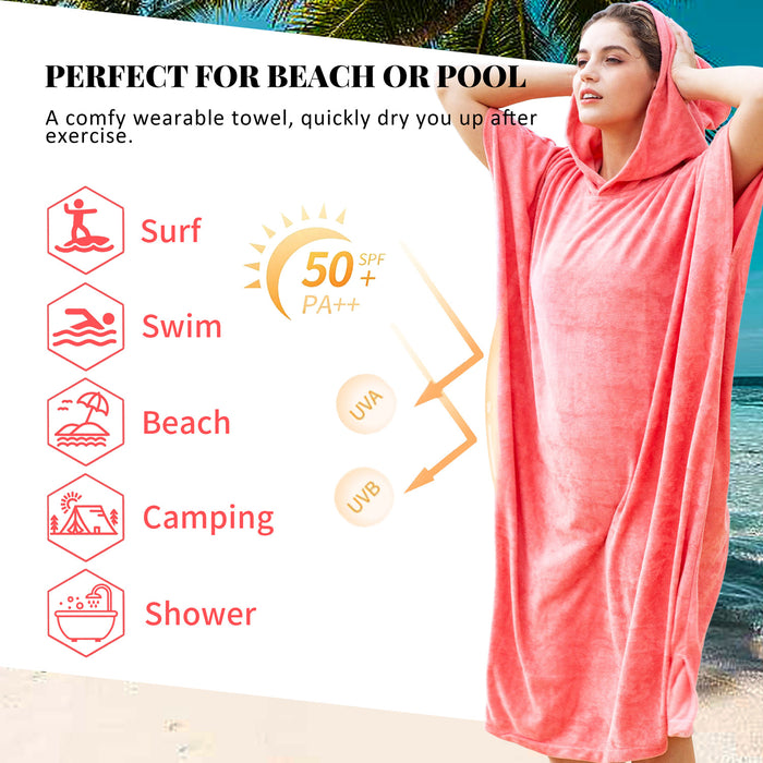 Microfiber Surf Poncho Changing Towel Robe