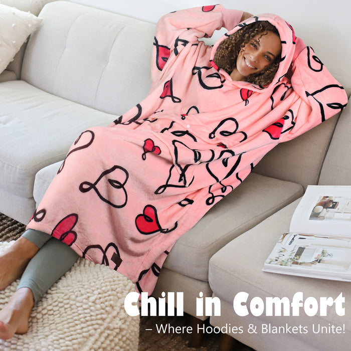 Extra Long All Season Oversize Hoodie Blanket