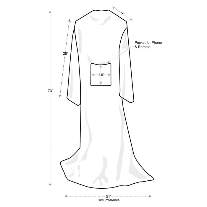 Fleece Wearable Blanket With Sleeve