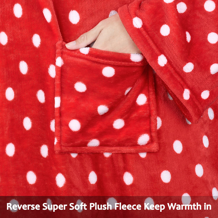 Fleece Wearable Blanket With Sleeve