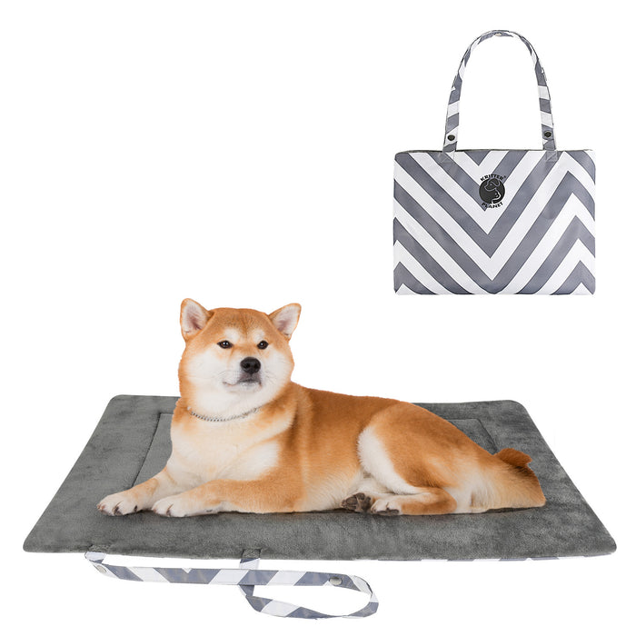 Reversible Dog Travel Mat Waterproof Soft Portable