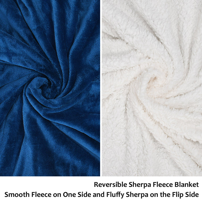 Sherpa Wearable Blanket With Sleeve & Foot Pocket