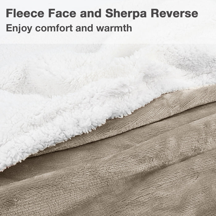 Classic Sherpa Wearable Blanket With Sleeve