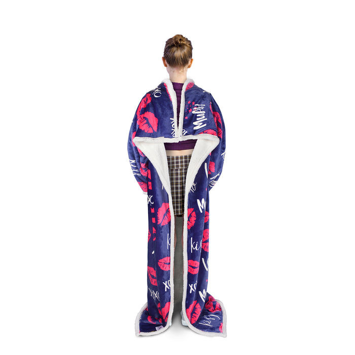 Love's Embrace Sherpa Wearable Blanket With Sleeve