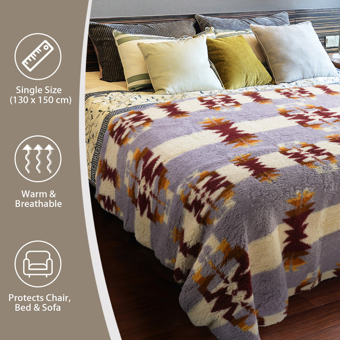 Southwest Inspired Sherpa Throw Blanket