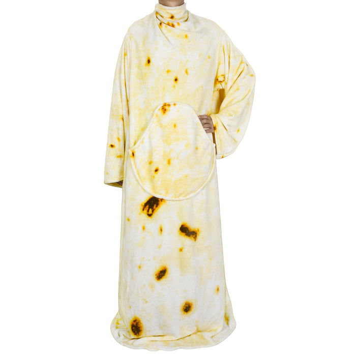 Tortilla Fleece Wearable Blanket with Sleeves