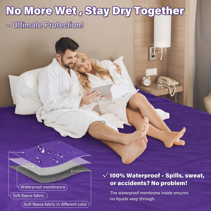 Reversible Polar Fleece Waterproof Blanket
