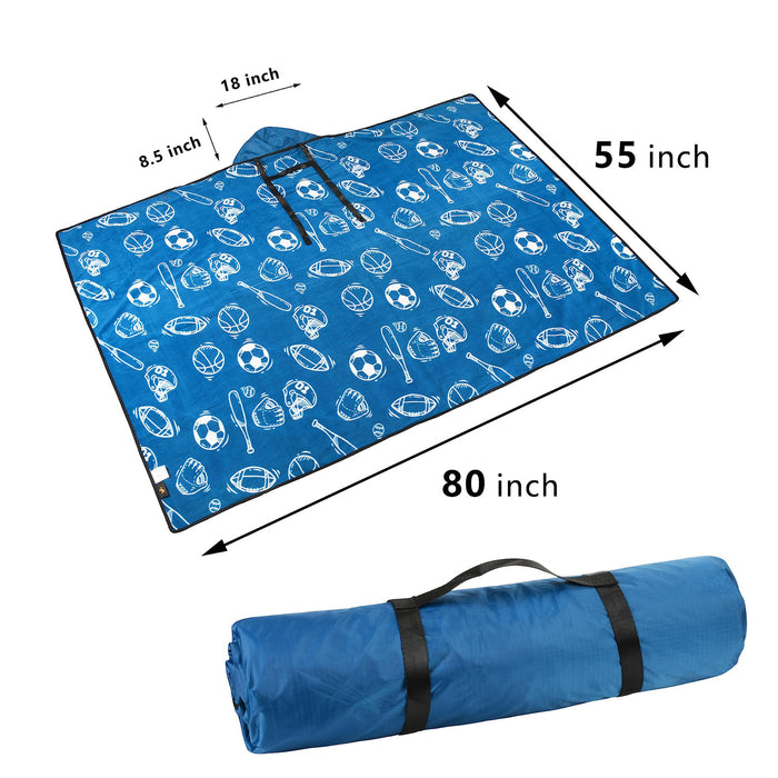 Portable Polar Fleece Waterproof Stadium  Blanket