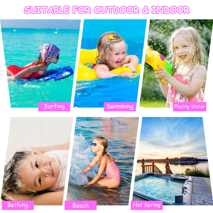 Catalonia Kids Mermaid Hooded Bath Towel for Girls Aged 2-6, 100% Cotton, Absorbent toddler towel poncho, Swim Changing Robe, Sand Proof