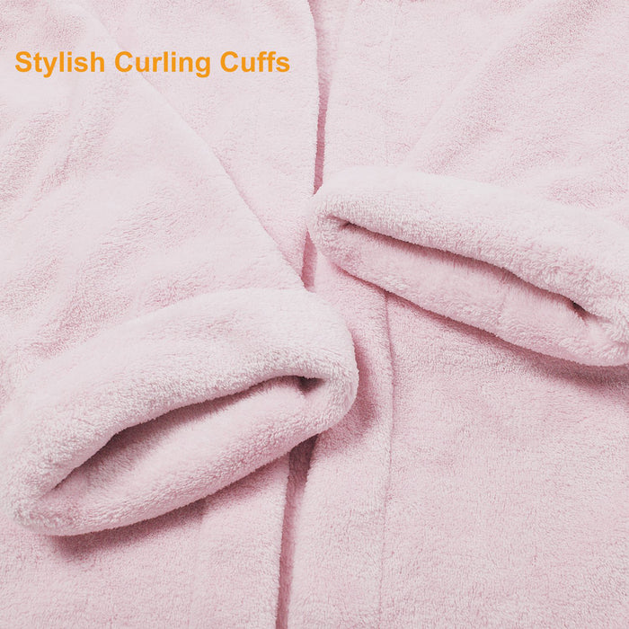 Fleece Bathrobe with Hood