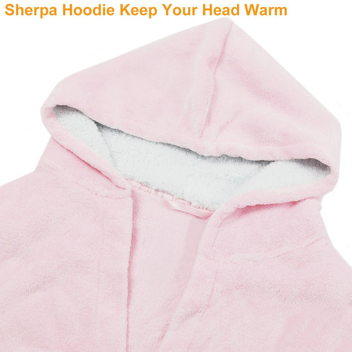 Fleece Bathrobe with Hood