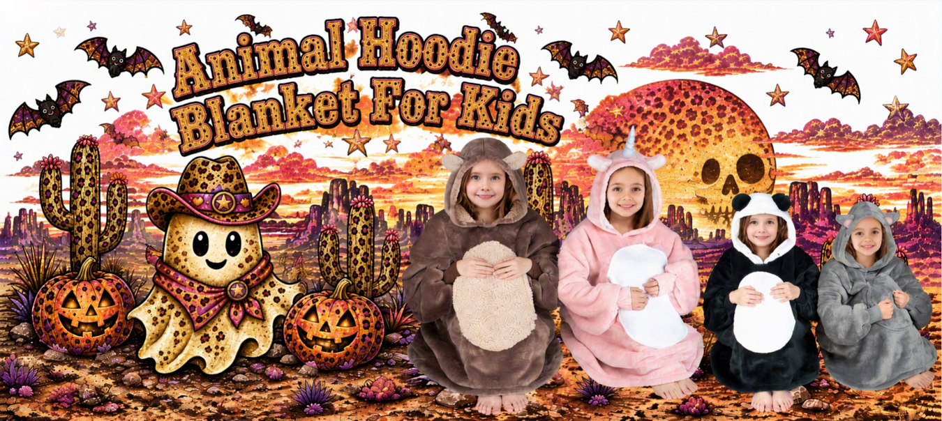 Halloween Hoodie Blanket for Kids