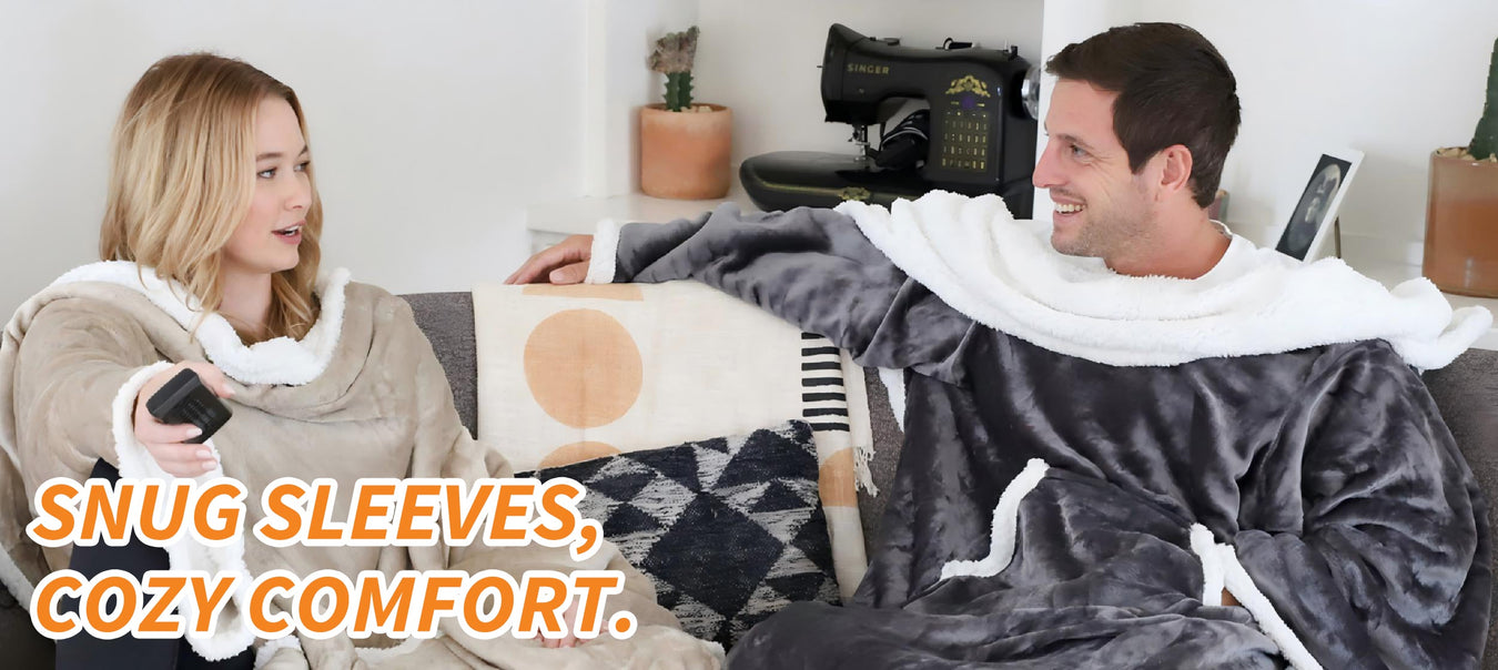 Wearable Blanket with Sleeves