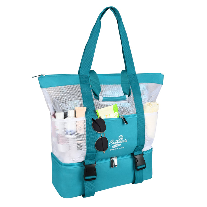 Large Beach Tote Bag with Cooler
