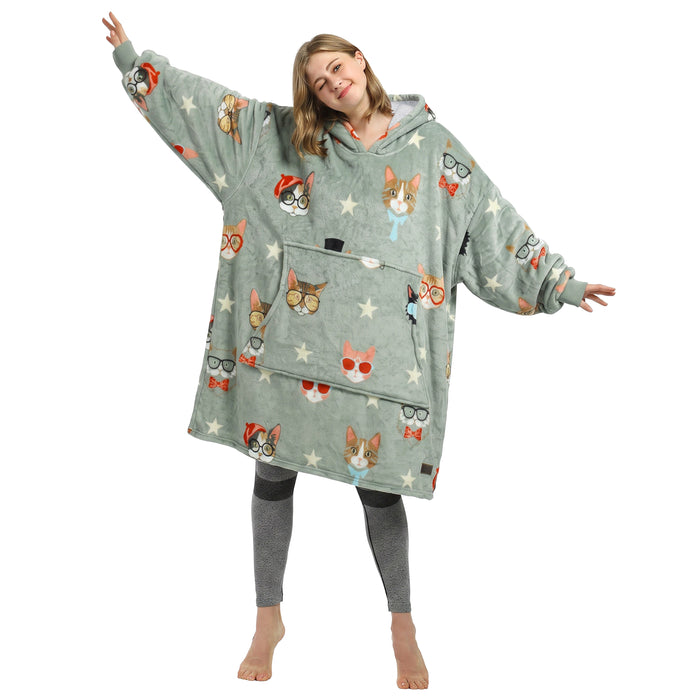 Christmas Spirit  All Season Oversize Hoodie Blanket