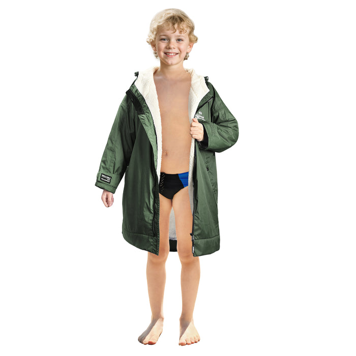 Kids Lightweight Waterproof Sherpa Lined Swim Parka