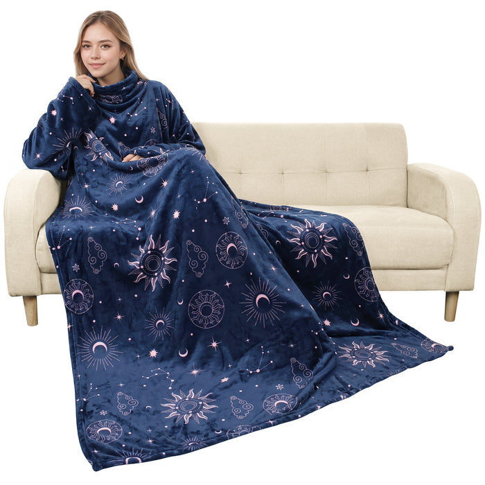 Animal Kingdom Fleece Wearable Blanket With Sleeve