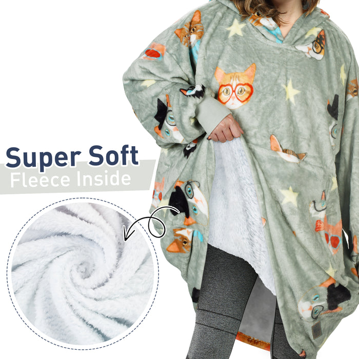 Christmas Spirit  All Season Oversize Hoodie Blanket