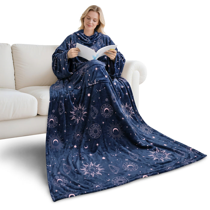 Animal Kingdom Fleece Wearable Blanket With Sleeve