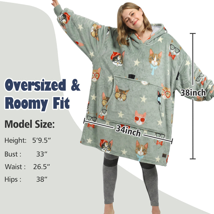 Christmas Spirit  All Season Oversize Hoodie Blanket