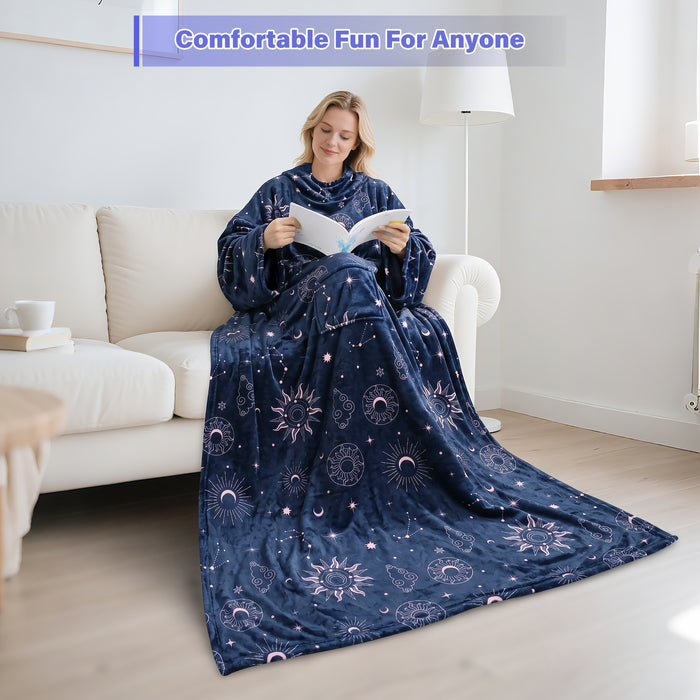 Animal Kingdom Fleece Wearable Blanket With Sleeve