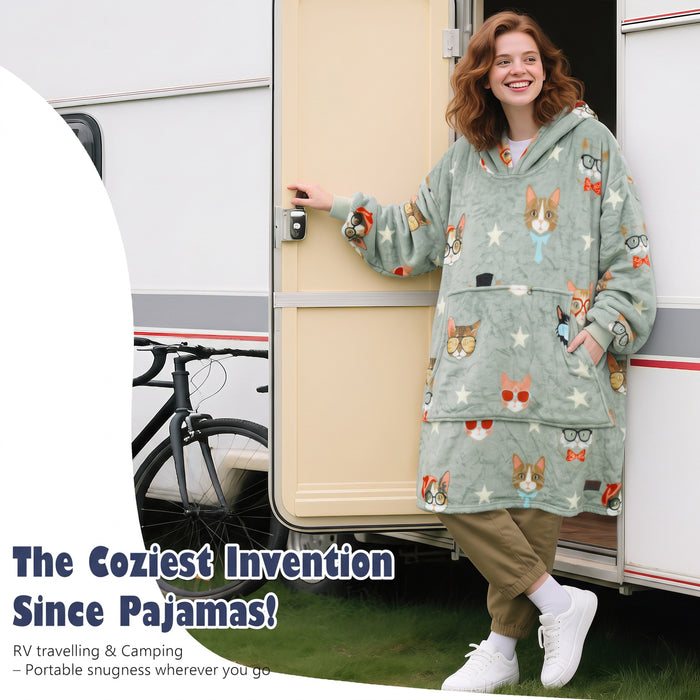 Christmas Spirit  All Season Oversize Hoodie Blanket