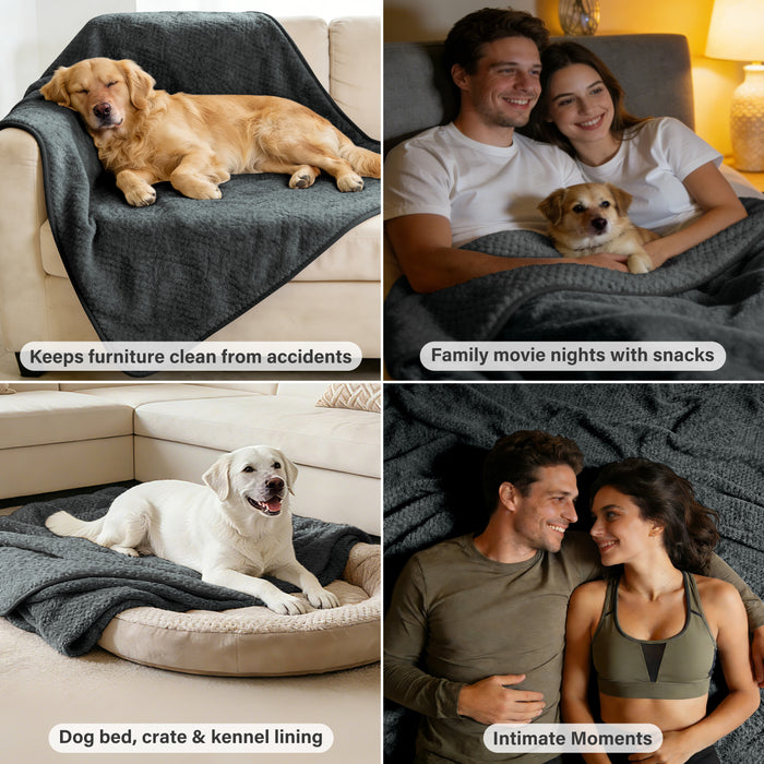Waterproof Pet Blanket, Reversible Leakproof Furniture Protector