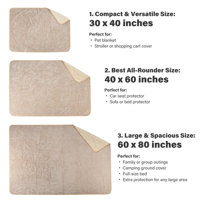 Waterproof Pet Blanket, Reversible Leakproof Furniture Protector