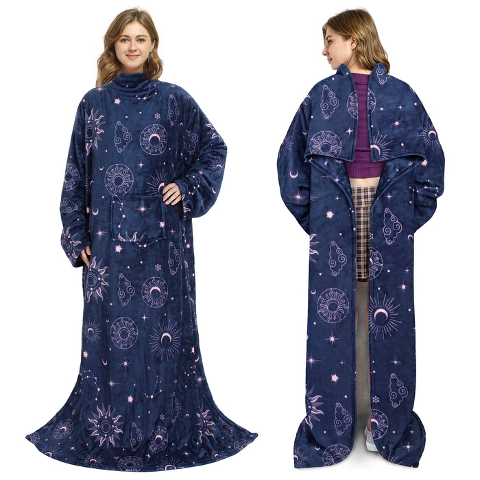 Animal Kingdom Fleece Wearable Blanket With Sleeve