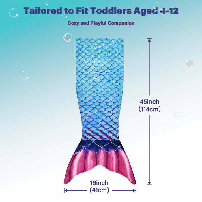 Hand-Knitted Mermaid Tail Blanket for Kids