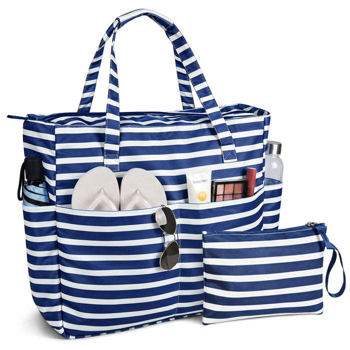 Extra Large Beach Bag Waterproof Pool Tote with Zipper