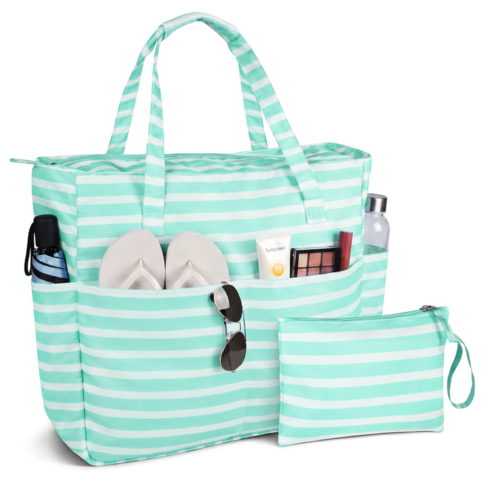 Extra Large Beach Bag Waterproof Pool Tote with Zipper