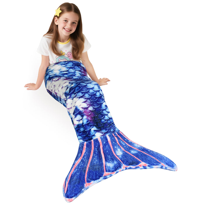 Soft Knit Mermaid Tail Blanket for Kids