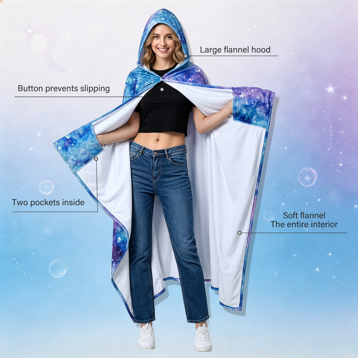 Catalonia Hooded Blanket Poncho | Wearable Blanket Wrap with Hand Pockets | Comfy Sherpa Fleece Throw Cape for Children and Adults, Women Gift
