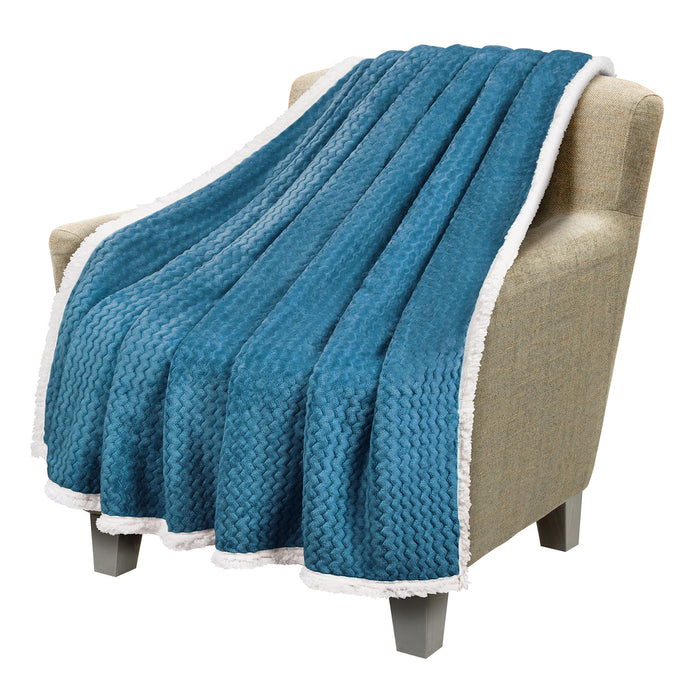 Chevron Sherpa Throw Blanket