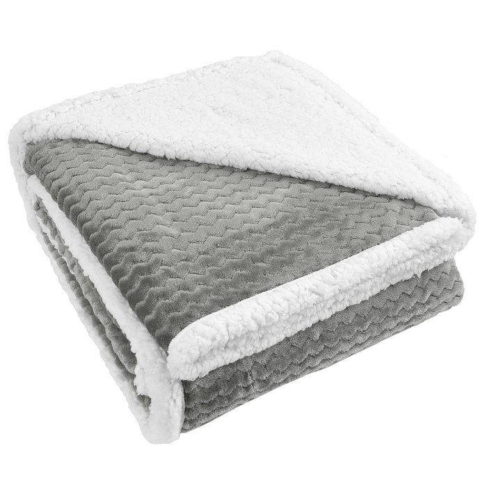 Chevron Sherpa Throw Blanket