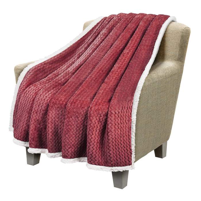Chevron Sherpa Throw Blanket