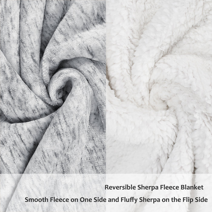 Snow Sherpa Throw Blanket