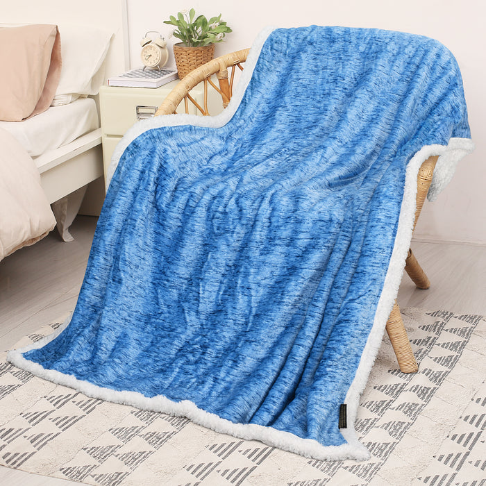 Snow Sherpa Throw Blanket
