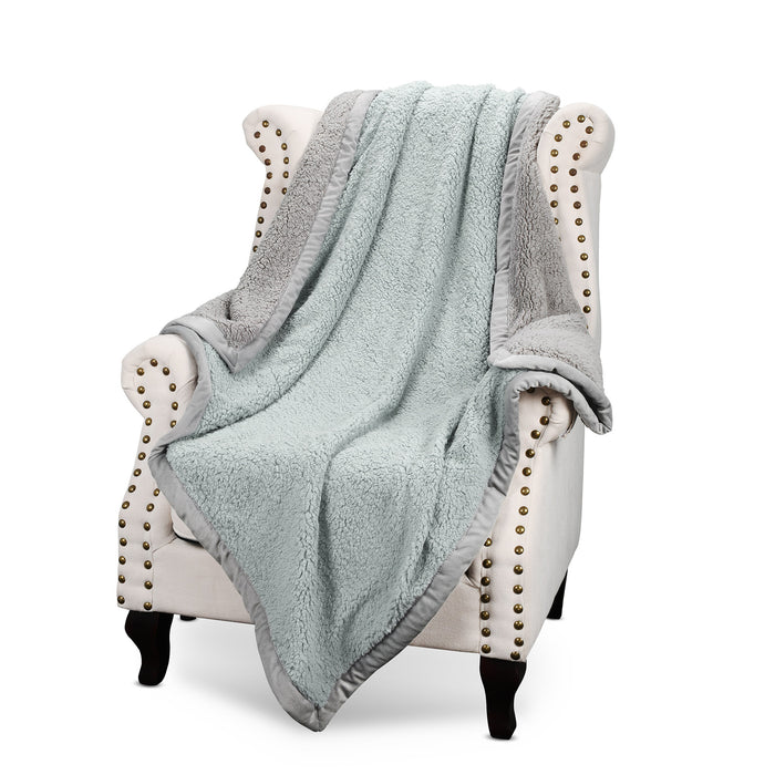 Reversible Sherpa Throw Blanket