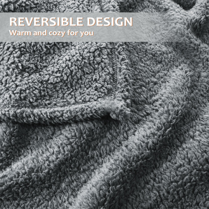 Reversible Sherpa Lightweight Throw Blanket