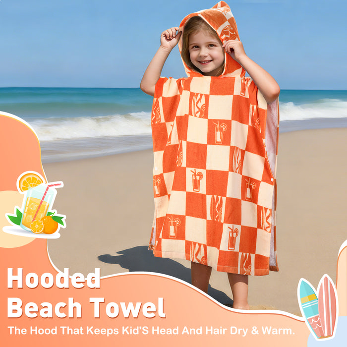 Childrens Hooded Beach Poncho Towel