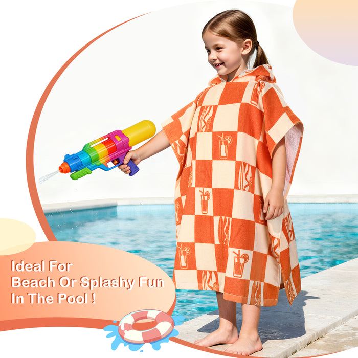 Childrens Hooded Beach Poncho Towel