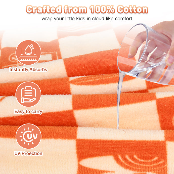 Childrens Hooded Beach Poncho Towel