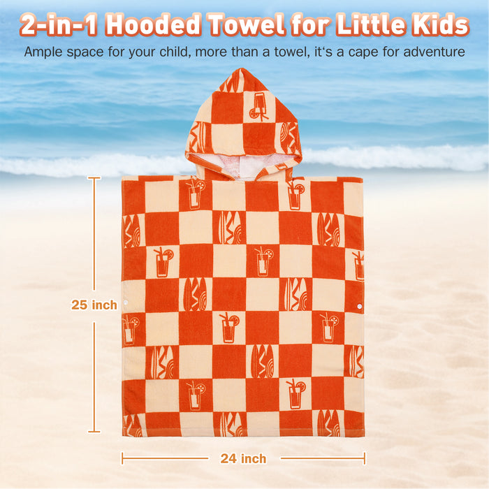 Childrens Hooded Beach Poncho Towel